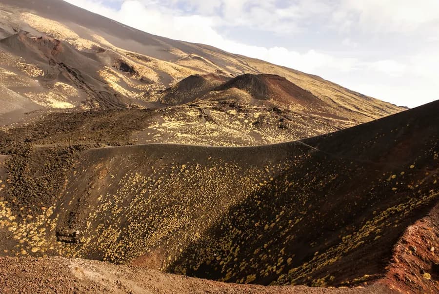 Craters of the Etna volcano in Sicily 