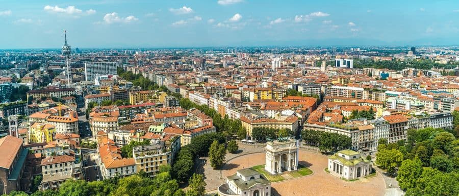 Milan Lombardy Region - Arial View