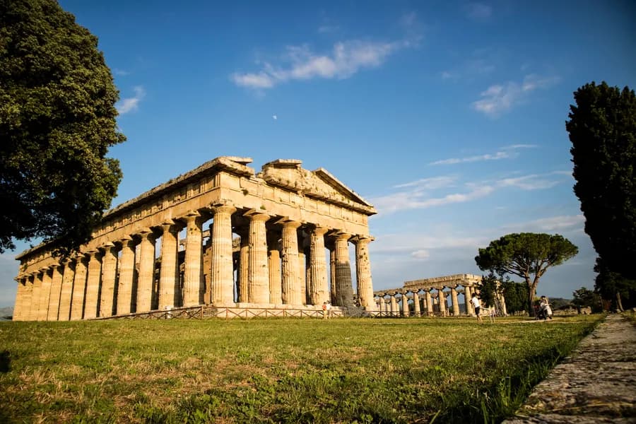 the ancient ruins of Paestum