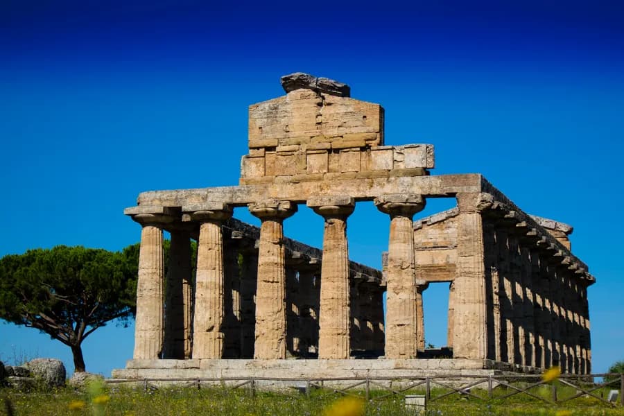 the ancient ruins of Paestum