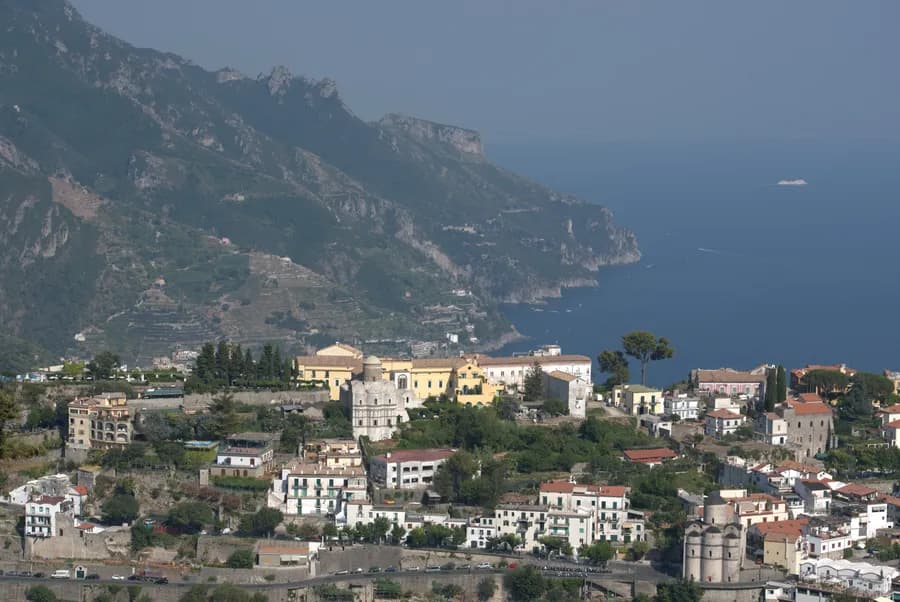 aerial view of the Amalfi Coast