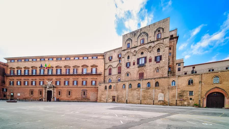 the Palazzo dei Normanni also known as the Royal Palace in Palermo, Italy