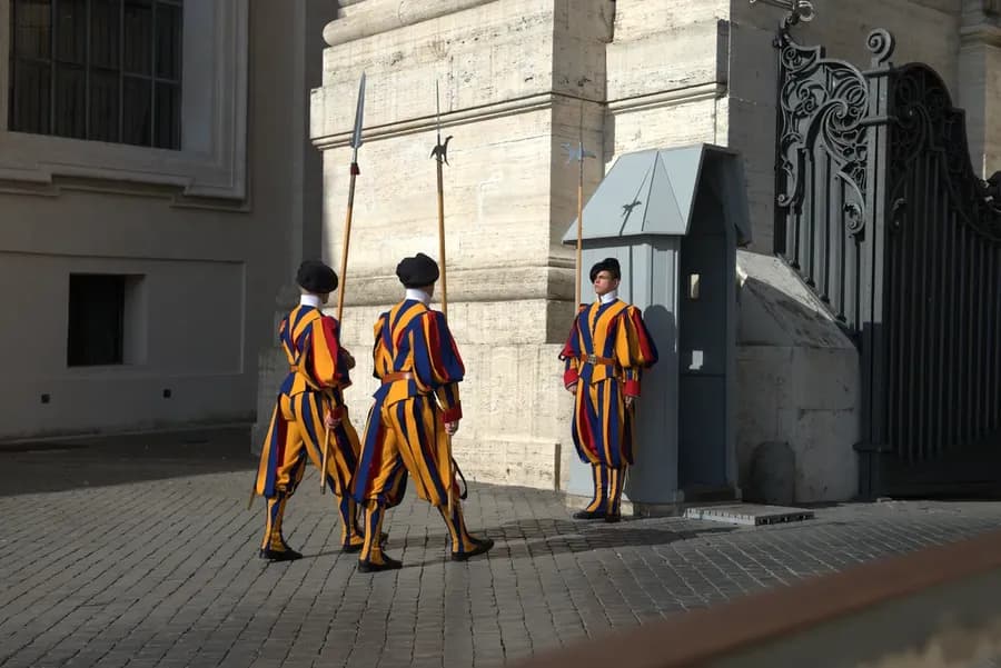 The Pontifical Swiss Guard at the Vatican in Rome