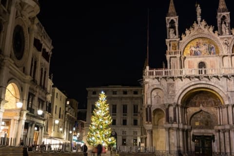 Where Santa takes a gondola to town...