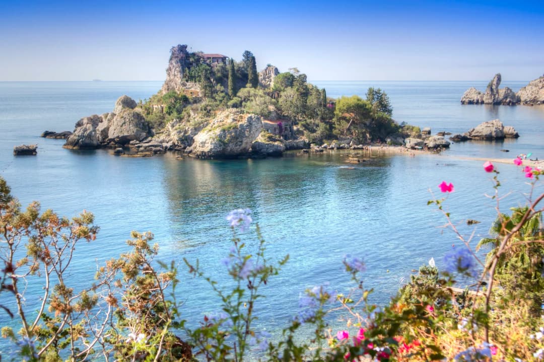 The Isola Bella in Taormina, Italy.