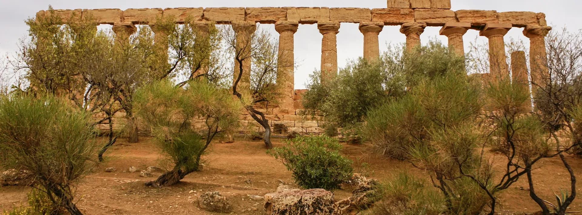 ruins of Temple of Concordia in the Valley of Temples in Agrigento, Sicily, Italy