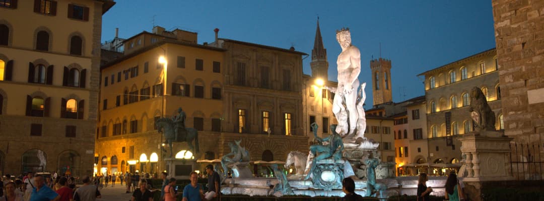 the fountain of Neptune in Florence