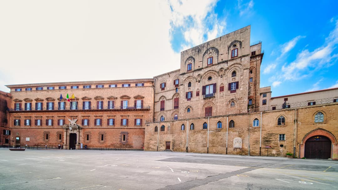 the Palazzo dei Normanni also known as the Royal Palace in Palermo, Italy