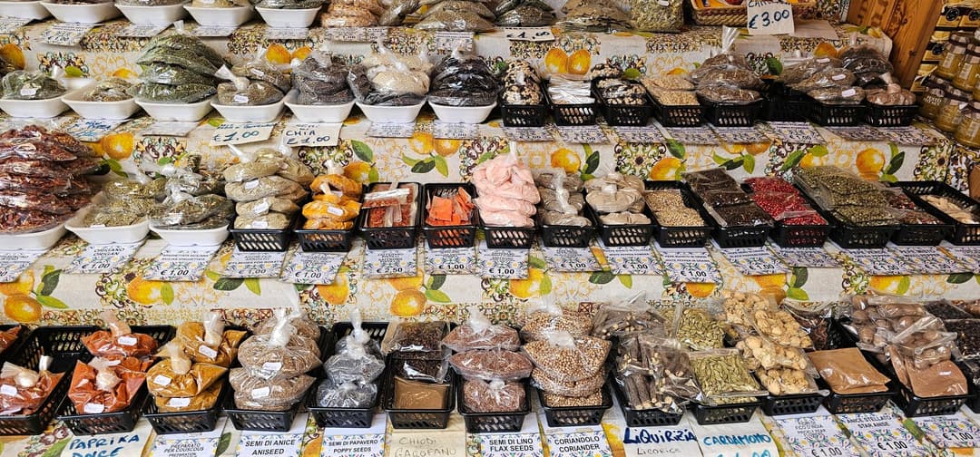 street food at the ballaro and capo markets with fish meat typical of palermo in the center of sicilian cuisine during a summer day in 2024